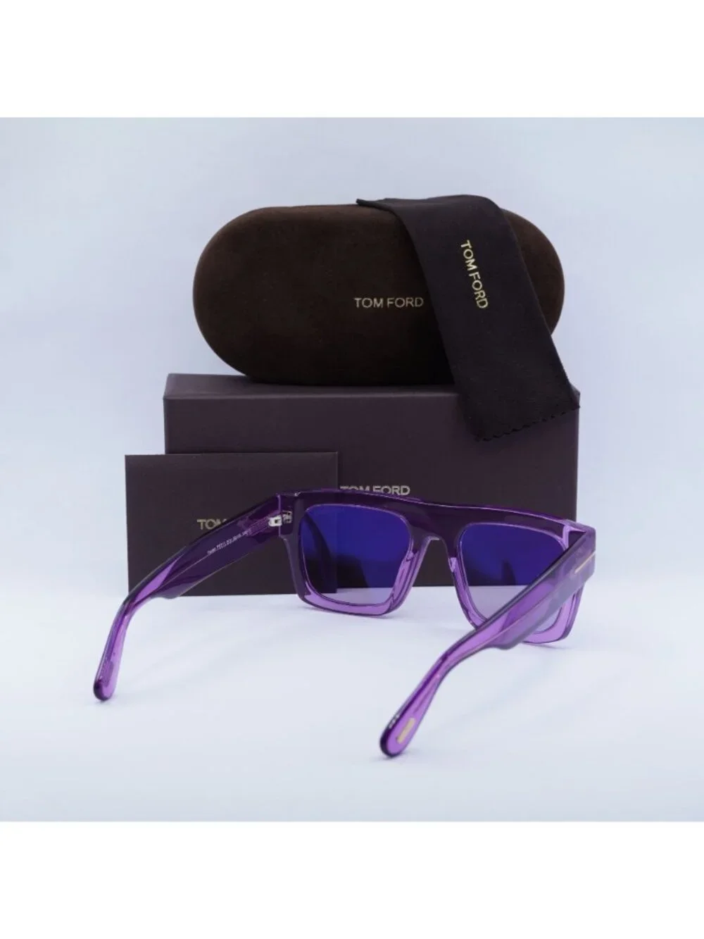 Tom Ford Fausto FT0711 81Y Square Unisex Sunglasses - Violet